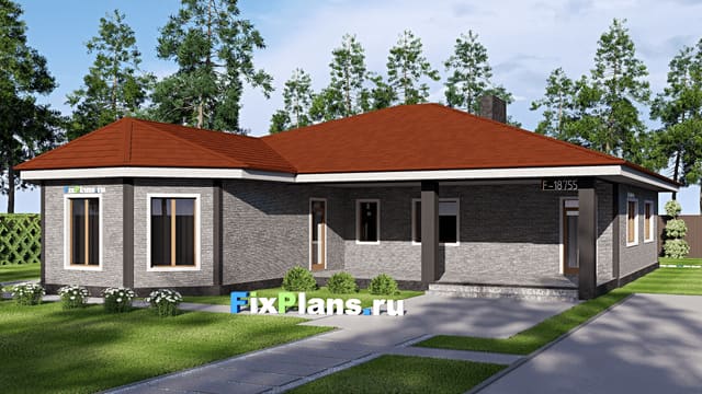 Одноэтажный дом F-18755