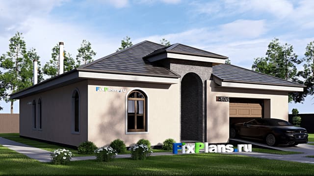 Одноэтажный дом F-19745